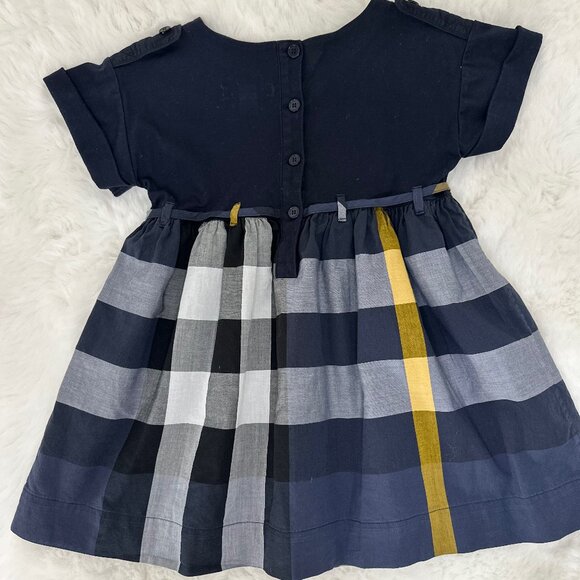 Burberry Navy Check Dress Kids - Picture 1 of 5